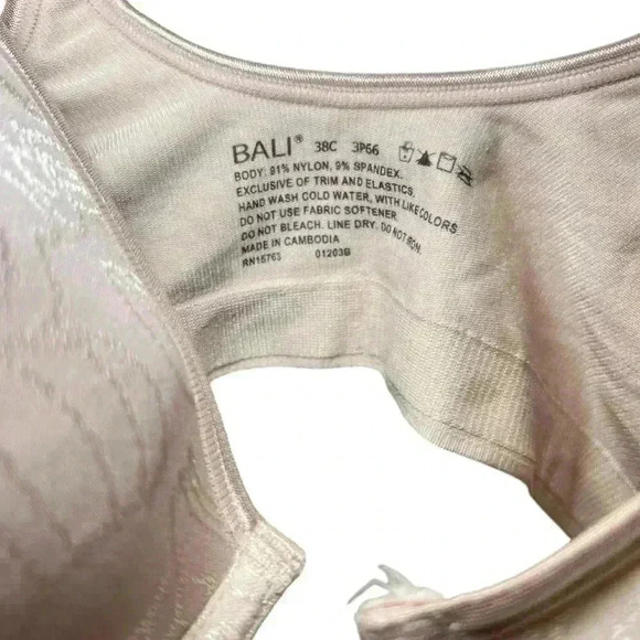 Bali Comfort Revolution Front Close Shaping Underwire Bra Sandshell | Size 38C - Picture 7 of 11